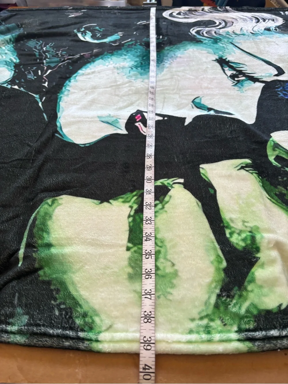 NEW  “Love is in the Air” Frankenstein & his lovely Bride!  Goth Fleece/Blanket